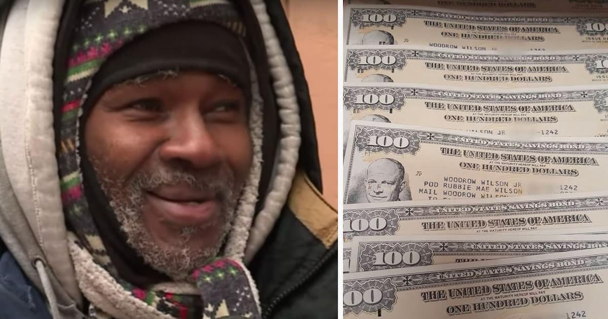 Senzatetto vive al freddo quando un uomo trova il suo nome su titoli di risparmio di 40 anni prima