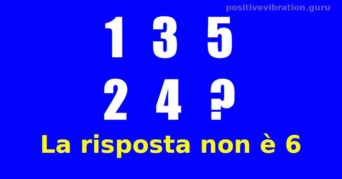 Riesci a risolvere questo Quiz? La risposta non è 6