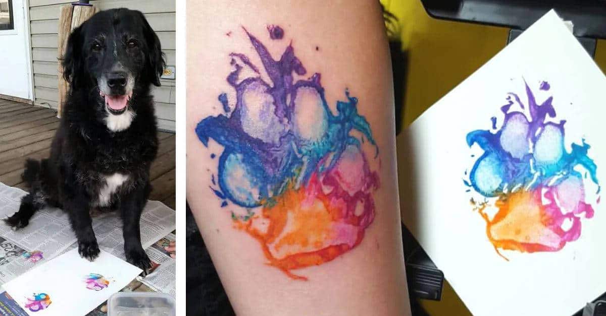 11 persone che si sono tatuate le impronte delle zampe dei propri cani