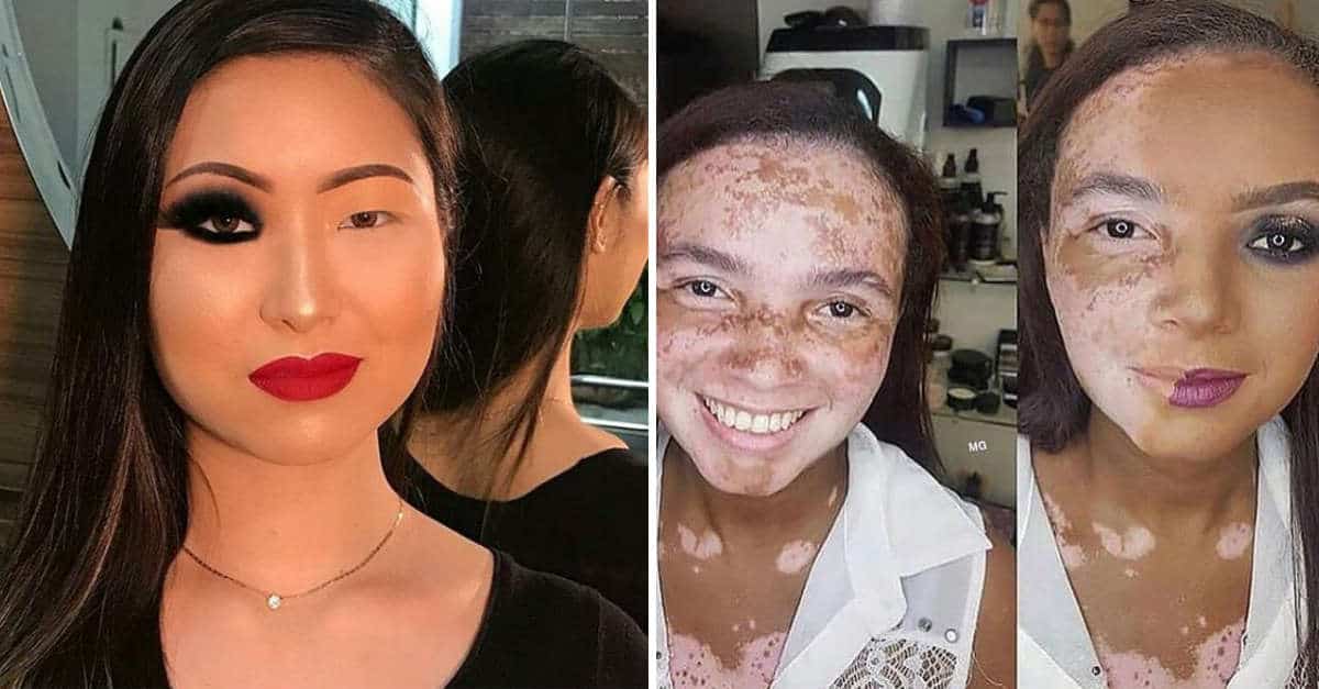 15 Foto di ragazze con il viso diviso in 2: una parte con make up, una senza!