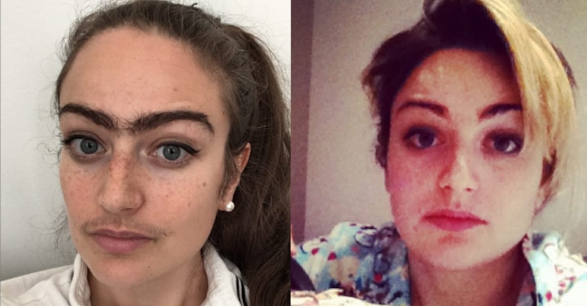 Eldina, la giovane donna che non si fa la ceretta per baffi e sopracciglia da un anno e sfoggia il suo look su Instagram