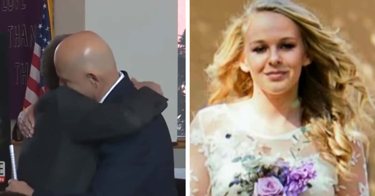 Papà abbraccia il capo della polizia dopo che sua figlia adolescente è stata uccisa in una sparatoria con i poliziotti