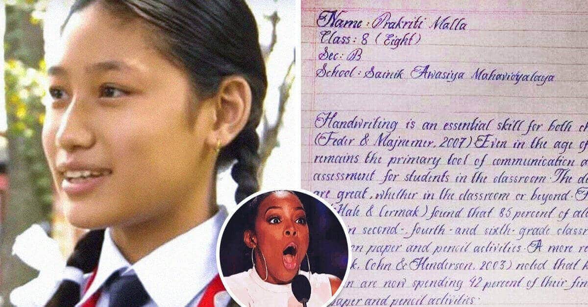 Questa ragazza nepalese ha la calligrafia più bella del mondo