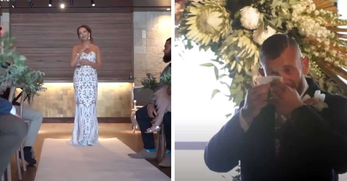 Lo sposo sordo è perplesso quando la sposa si ferma nel corridoio e alza lentamente la mano
