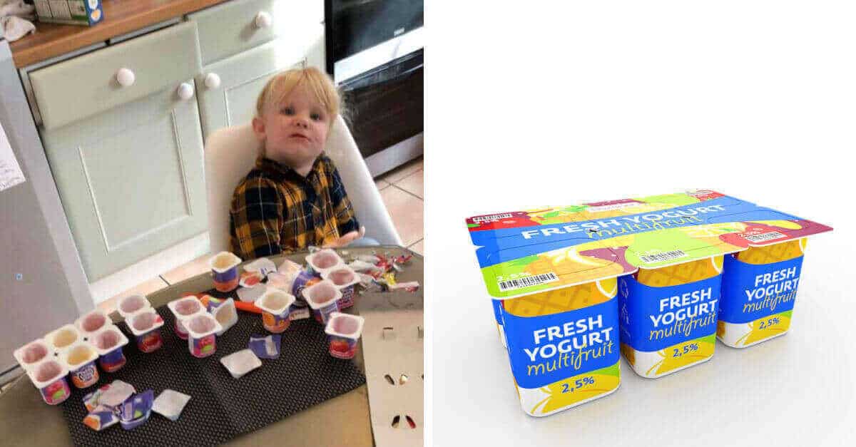 Le persone stanno rimanendo sorprese per questa bambina che ha mangiato 18 contenitori di yogurt quando papà l’ha lasciata sola per 10 minuti