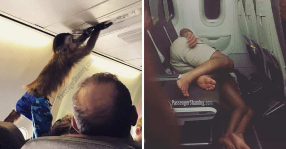 21 Foto pubblicate da un ex assistente di volo mostrano i passeggeri più stravaganti che si possono trovare a bordo