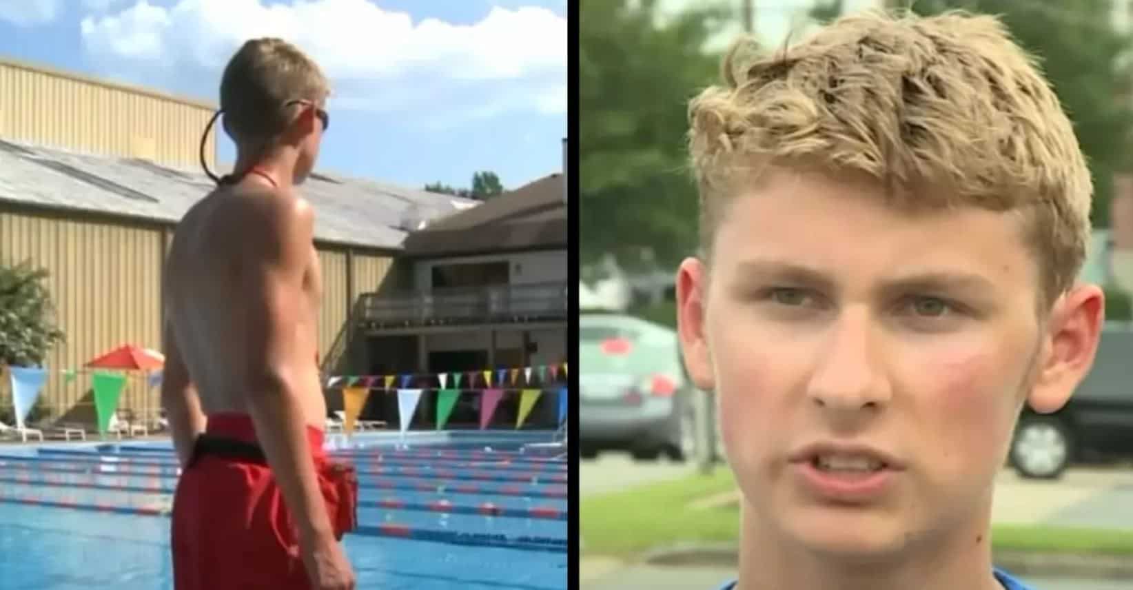 Eroico bagnino 16enne scoppia in lacrime dopo aver salvato la vita di un bimbo