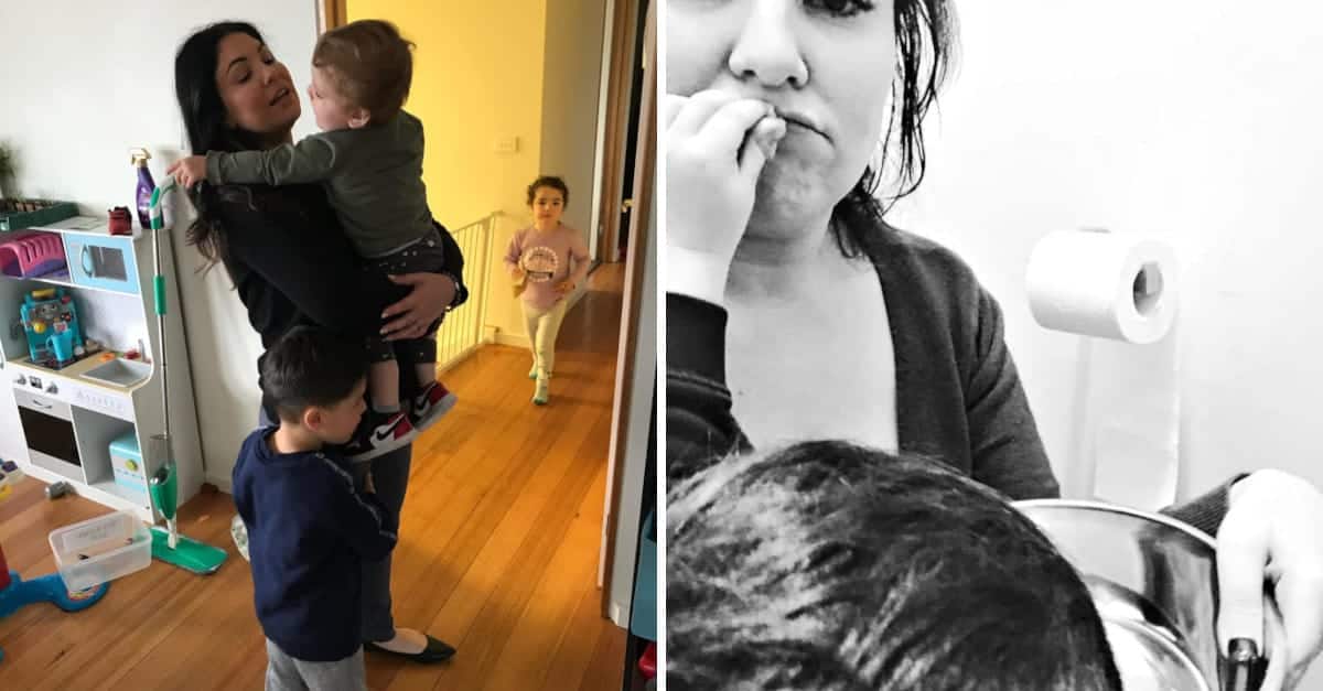 La madre racconta qual è la verità di vivere con 3 bambini piccoli