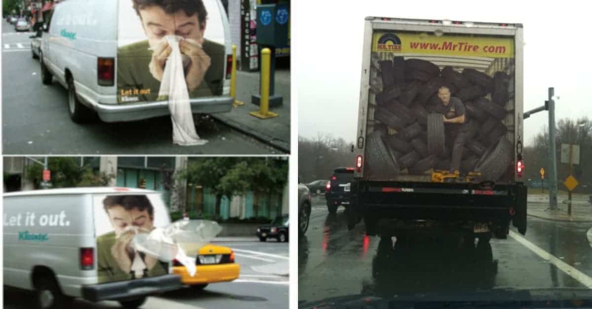 11 immagini di pubblicità divertenti fatte sulle auto