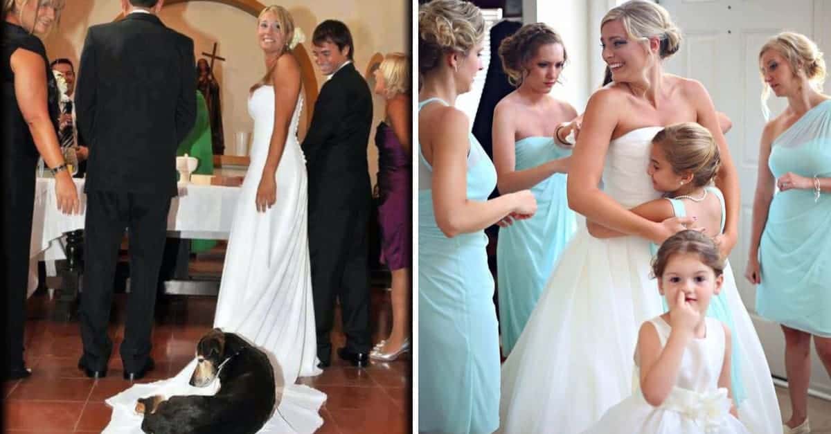 11 foto di matrimonio che sono state rovinate ma in cui gli sposi ridono di se stessi