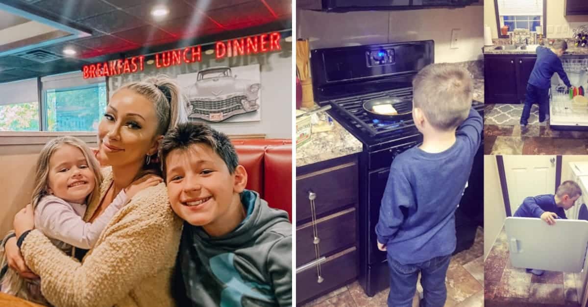 La madre viene criticata perché ha voluto spiegare al figlio che “i lavori domestici non sono solo per le ragazze”