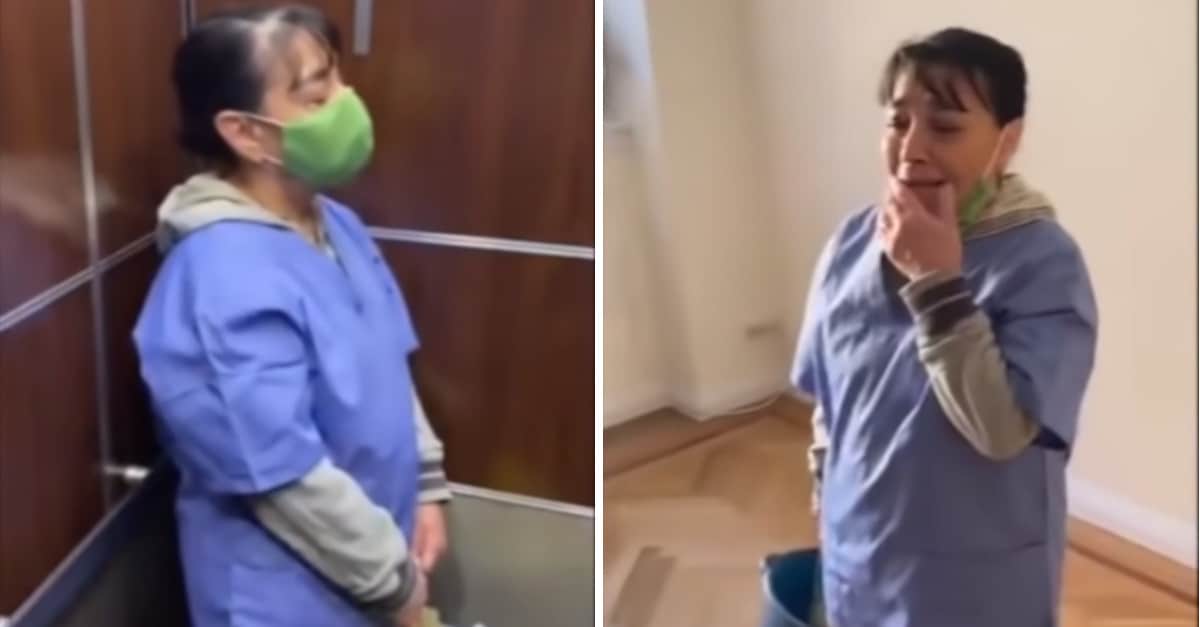 I vicini sorprendono la donna delle pulizie e le regalano un appartamento