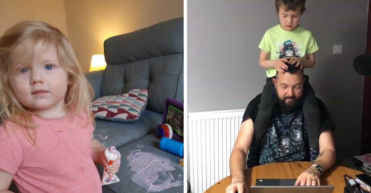 14 Immagini divertenti di genitori e bambini in quarantena