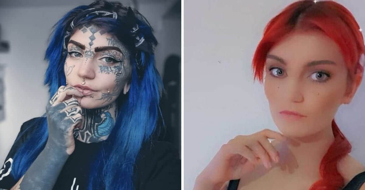 “I miei figli non mi riconoscono”: una donna con i tatuaggi sul viso li ha coperti tutti per un esperimento