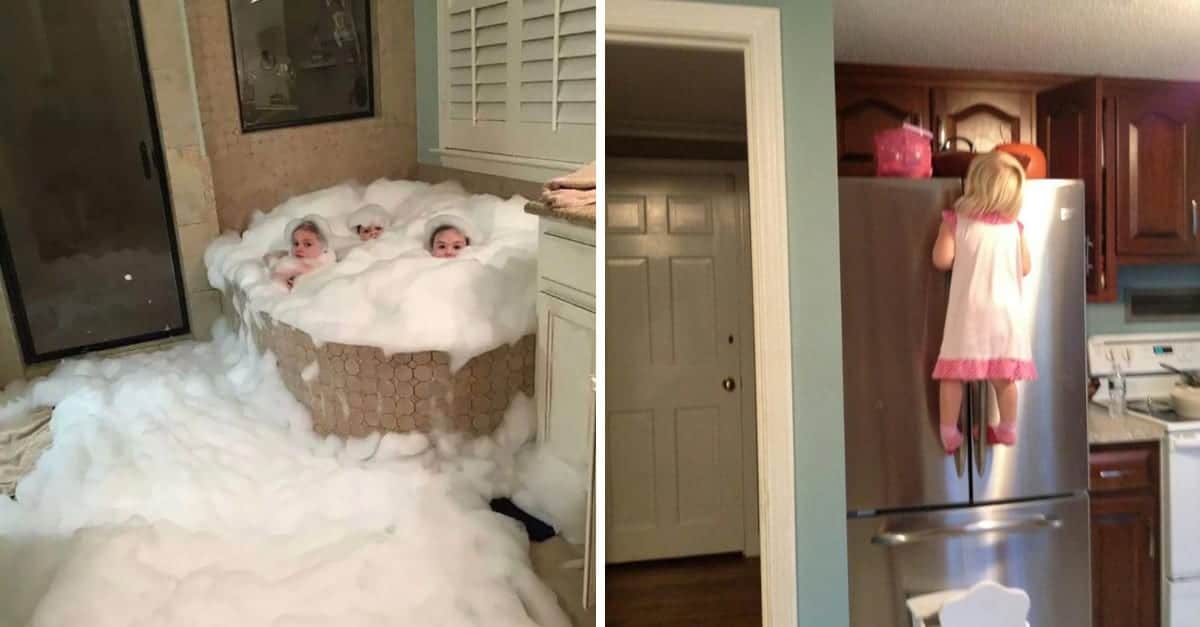 20 Esilaranti foto che mostrano cosa succede quando i bambini vengono lasciati soli