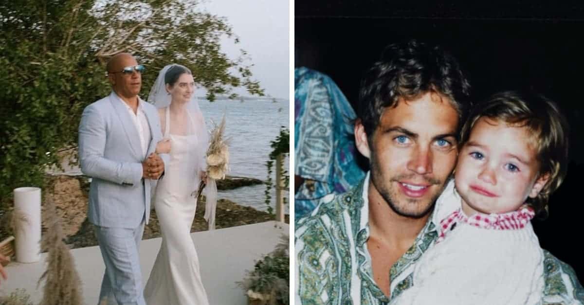 Vin Diesel ha accompagnato la figlia di Paul Walker lungo il corridoio al suo matrimonio. Il momento fa scendere le lacrime