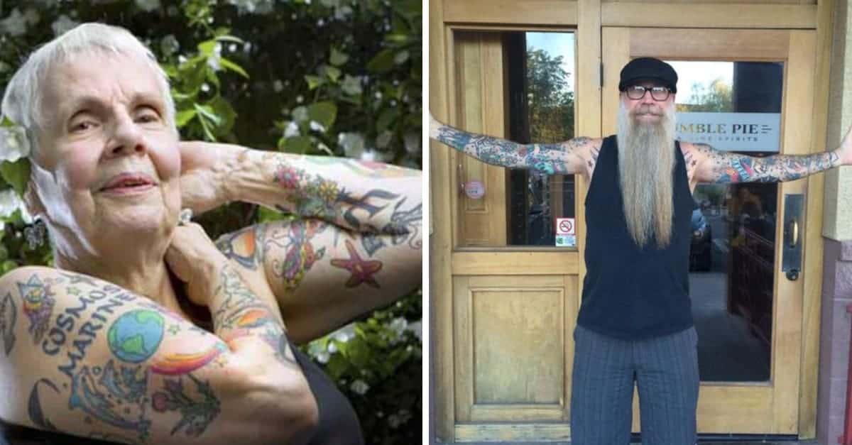 Tatuaggio in vecchiaia: 15 pensionati sfoggiano con orgoglio i loro tatuaggi