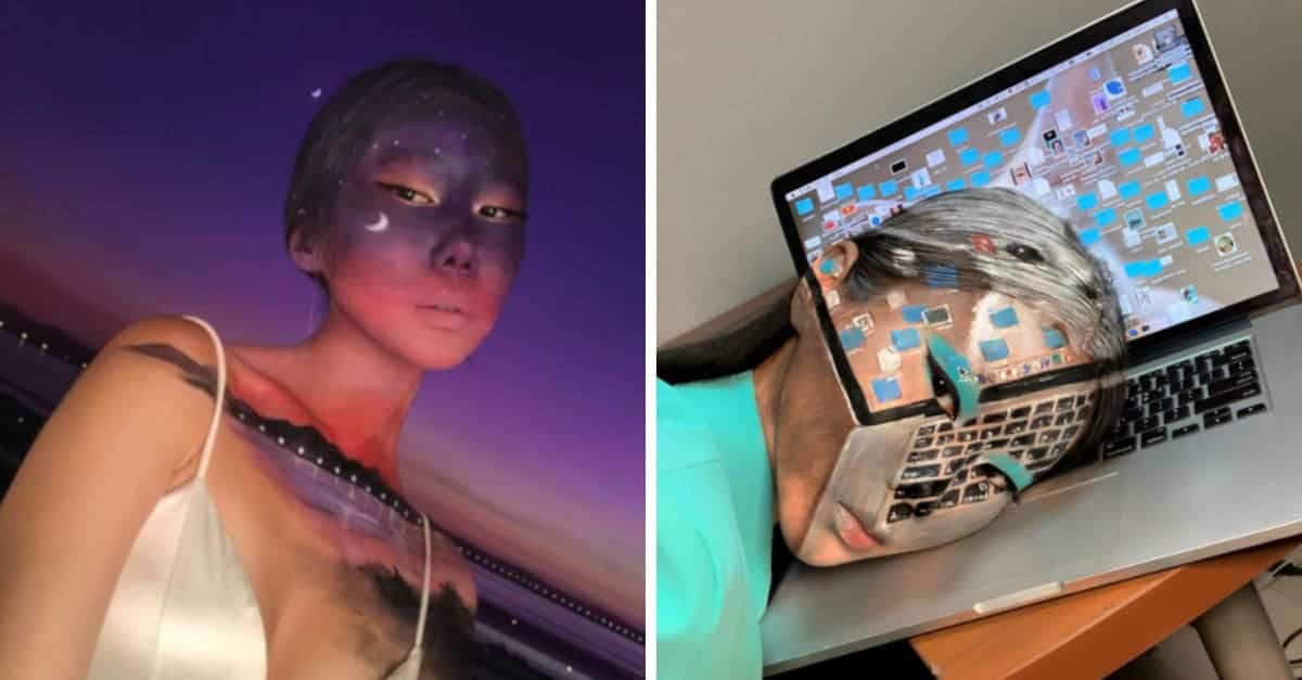 17 immagini dell’artista che inganna la percezione con il make up