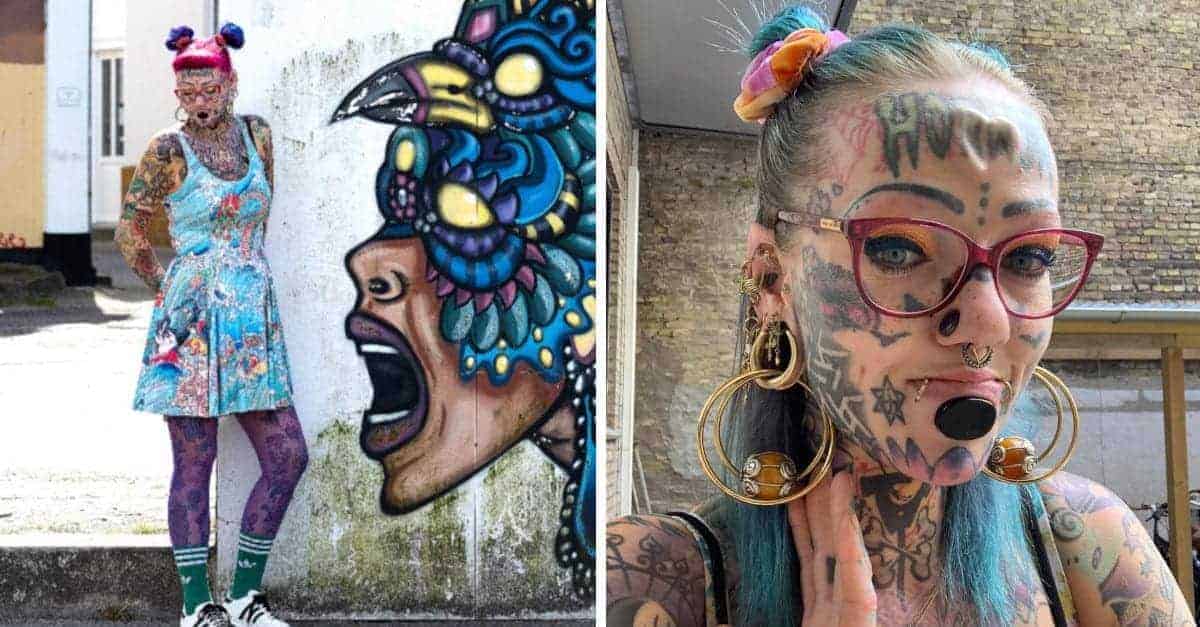 La mamma con più di 400 tatuaggi e piercing rifiuta gli stereotipi di bellezza: “Non sono meno donna”