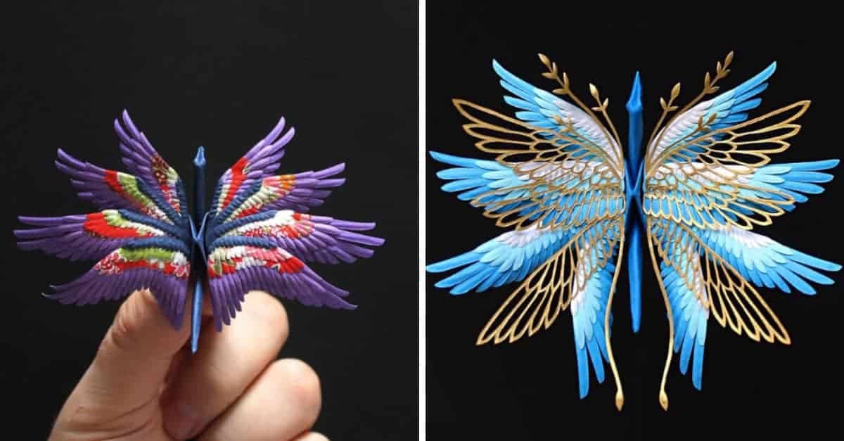 L’artista rumeno Cristian Marianciuc crea bellissime gru di carta con dettagli sorprendenti: 15 Foto