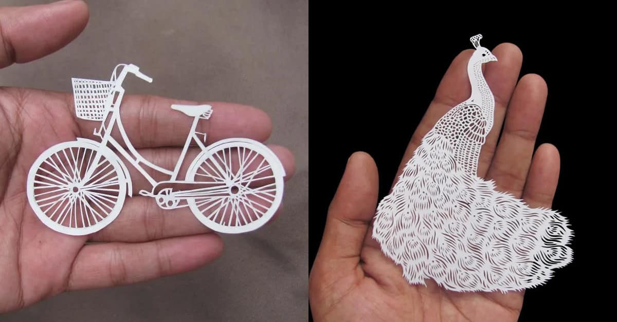 L’artista indiano che crea arte semplicemente tagliando della carta: 17 Foto