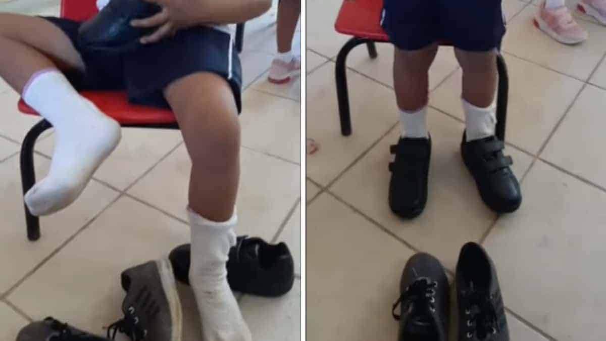L’insegnante ha regalato un paio di scarpe nuove ad uno studente che le aveva rotte. L’ha ringraziata con un abbraccio