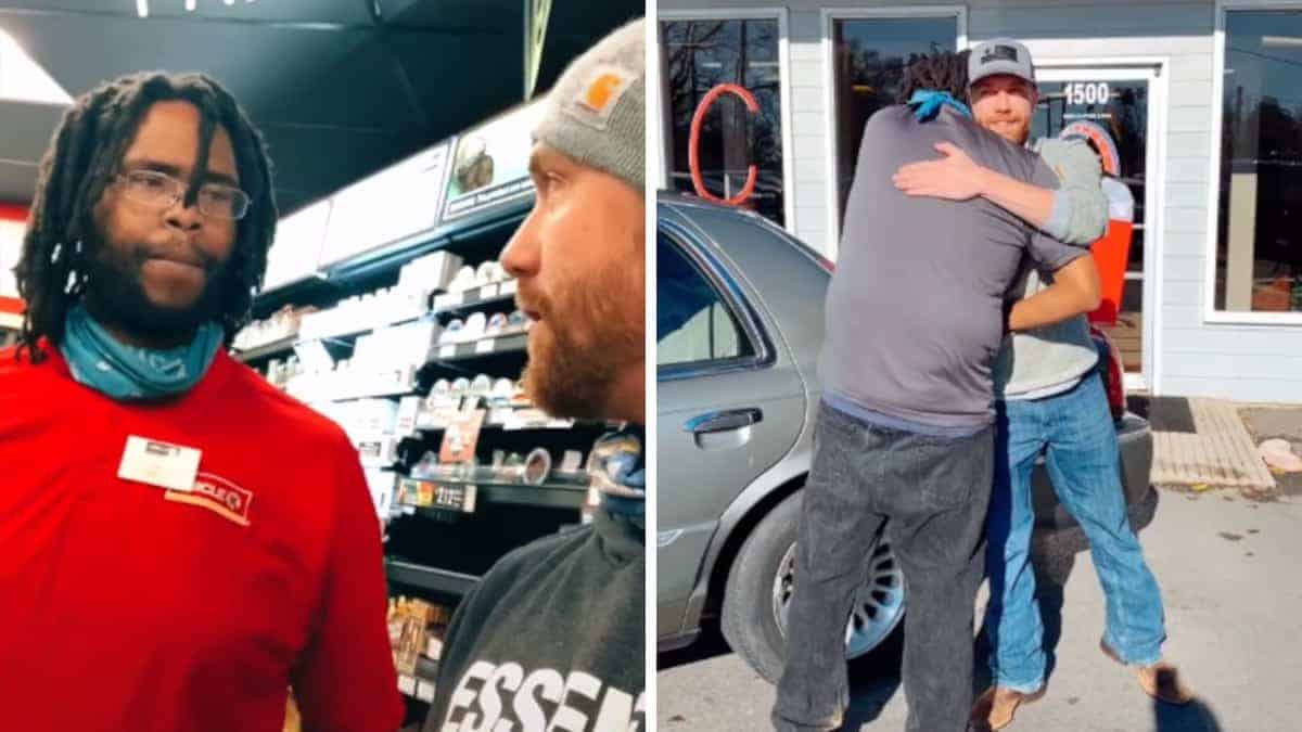 Dà un passaggio al cassiere e scopre che giornalmente fa 18Km per andare a lavoro. Così decide di regalargli una macchina