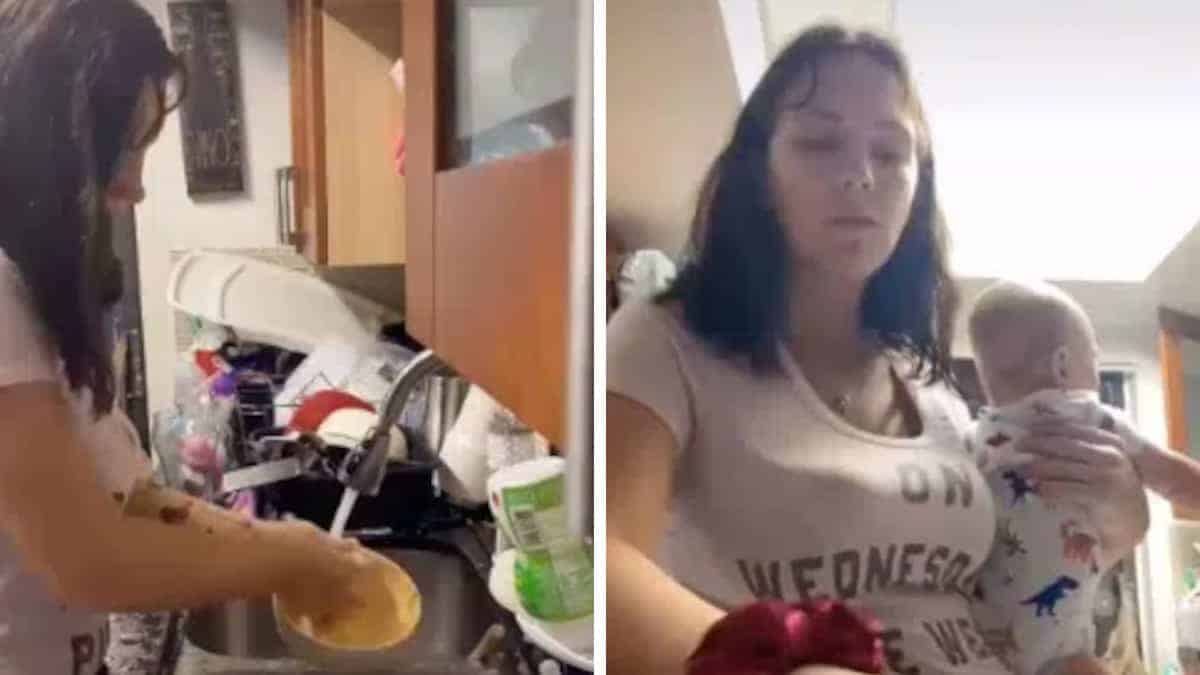 La mamma casalinga registra le sue faccende quotidiane dopo che il coniuge l’ha accusata di non aver fatto nulla tutto il giorno