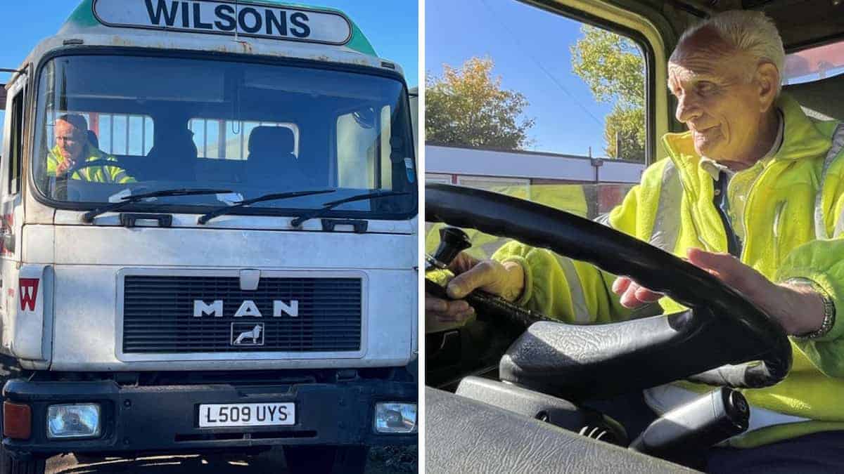 A 90 anni guida ancora 12 ore al giorno il suo camion per riuscire a pagare le bollette