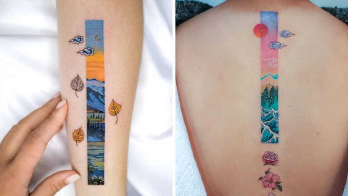 Tatuaggi verticali incredibilmente intricati e colorati di Jing: 15 Foto