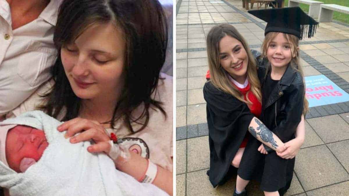 A 14 anni è diventata mamma e si è laureata tenendo la mano della sua figlia adorata