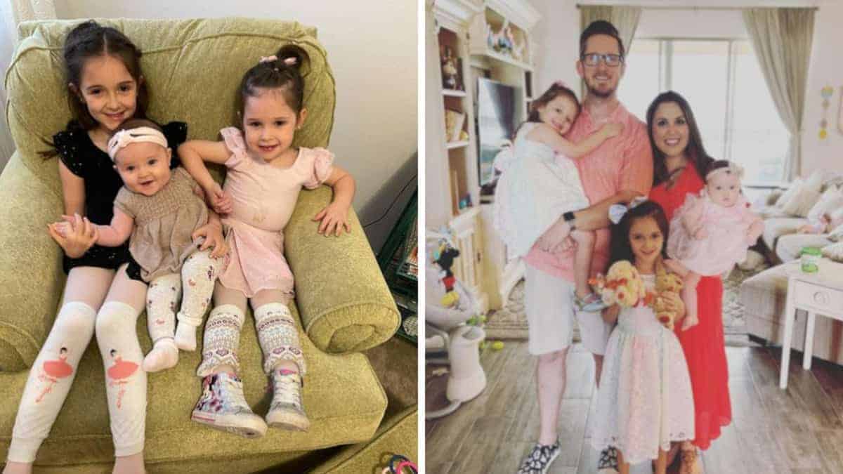 Sorpresa per la mamma dopo che le sue 3 figlie sono nate nella stessa data in 3 anni