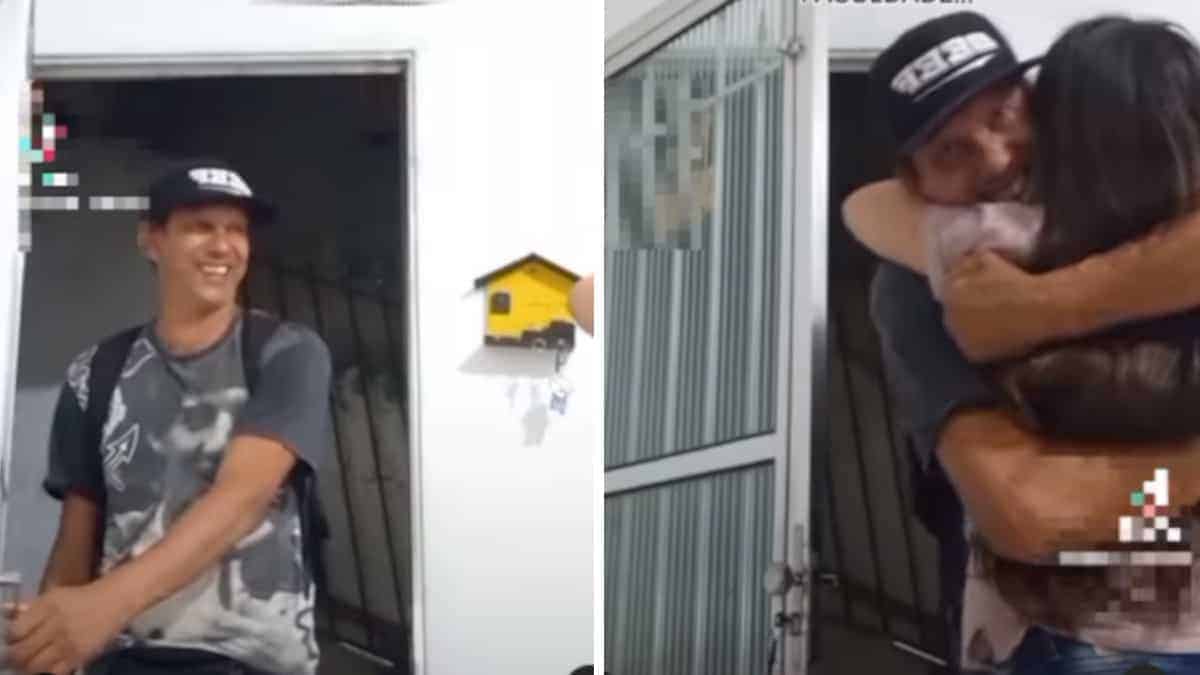 Il giovane ha abbracciato il patrigno quando gli ha detto che andrà all’università: “Si è preso cura di me quando è morta mia madre”
