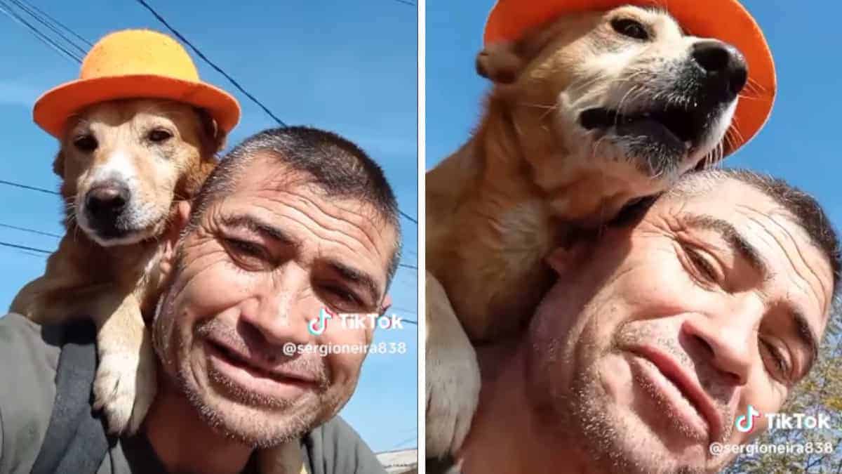 L’uomo va al lavoro in bicicletta con il suo cucciolo e lo nutre così: “Meritano lo stesso rispetto”