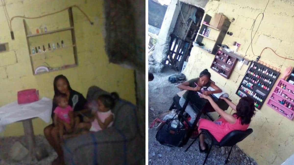 Donna apre un salone di manicure in casa, perché non può lasciare le figlie da sole