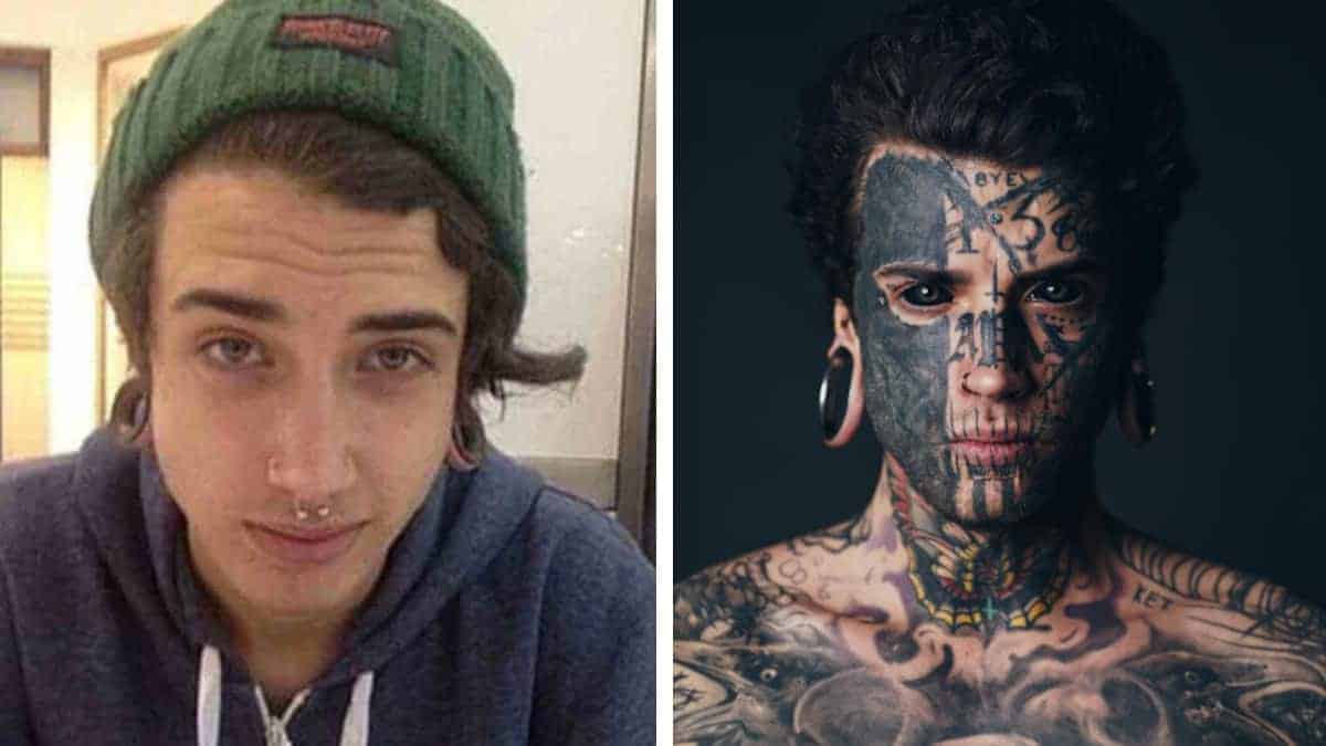 Modello che si è tatuato e modificato il corpo da quando aveva 11 anni si pente: “Voglio essere percepito diversamente”