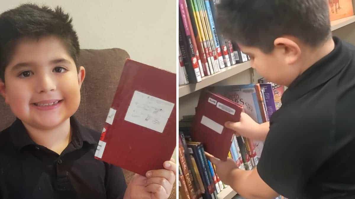 Un ragazzino di 8 anni ha segretamente posizionato il suo libro scritto a mano in una biblioteca: adesso, ha una lista d’attesa di 56 persone