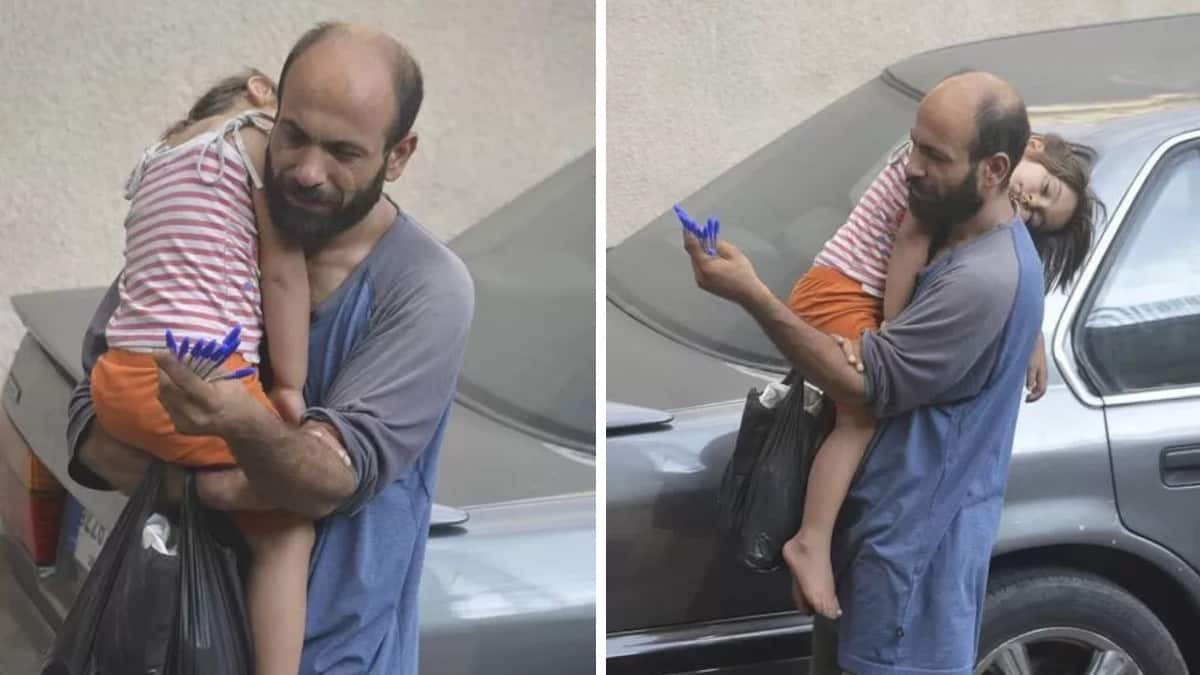 “Un’Immagine che Cambia Tutto”: La vita tocca te di un padre  che vende penne per strada con sua figlia, trasformata da una foto singola