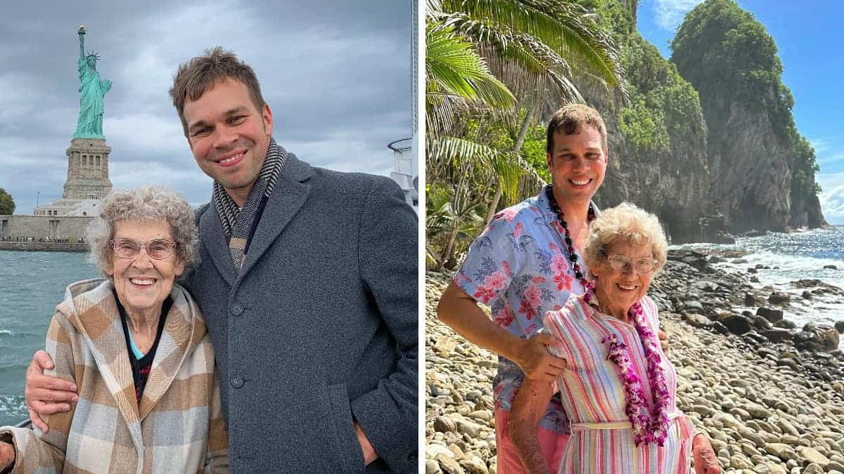 Il nipote scopre che la nonna 91enne non ha mai viaggiato, così la porta in un viaggio indimenticabile attraverso 63 destinazioni