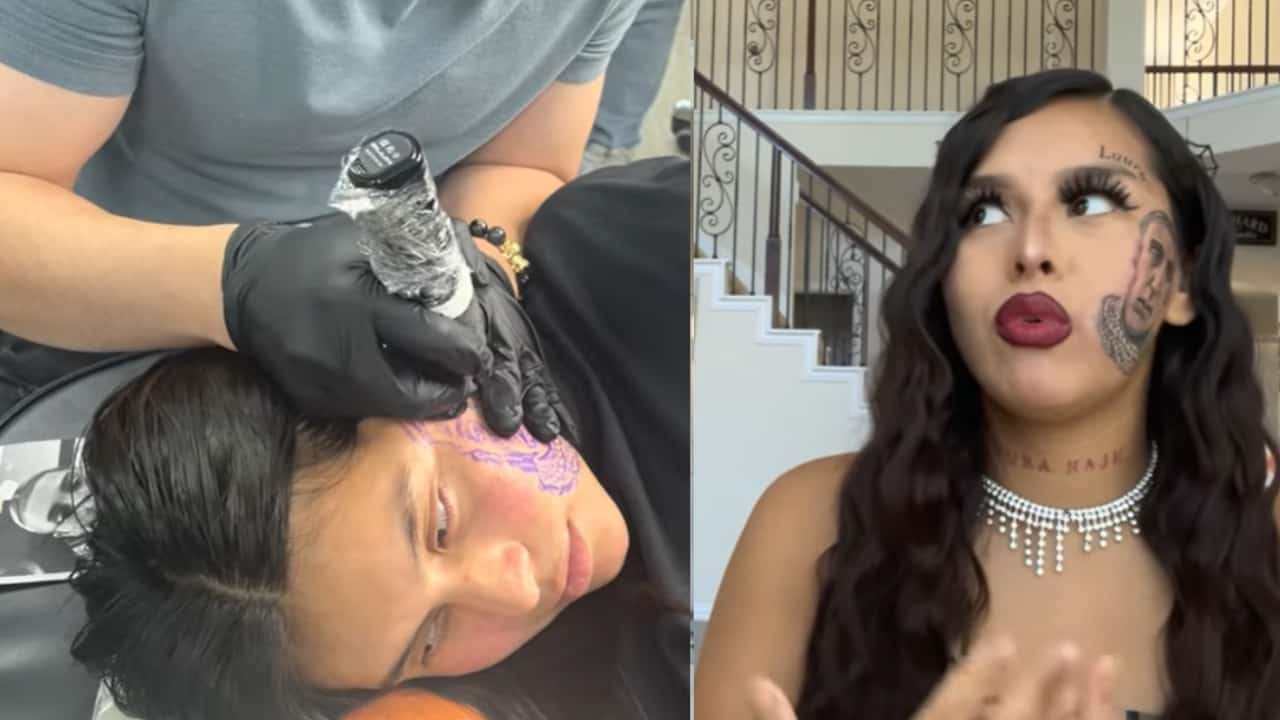 Una donna si è fatta tatuare la faccia dell’ex sulle guance dopo che lui l’ha (forse) tradita